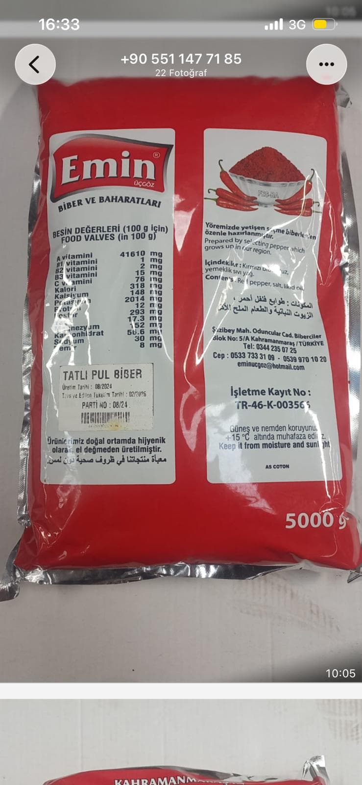 Emin Üçgöz Yaprak Biber