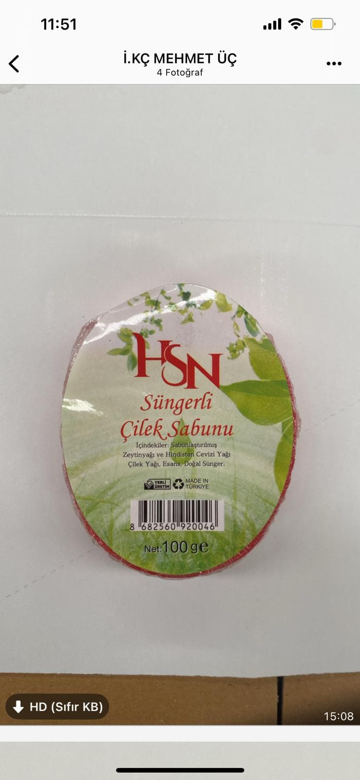 HSN Süngerli Çilek Sabunu