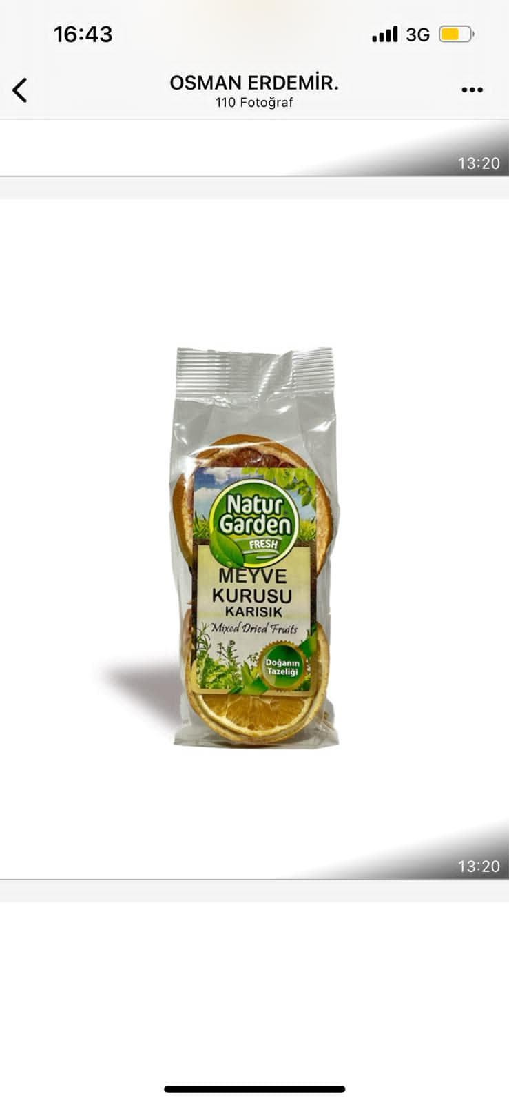 Natur Garden Meyve Kurusu Karışık