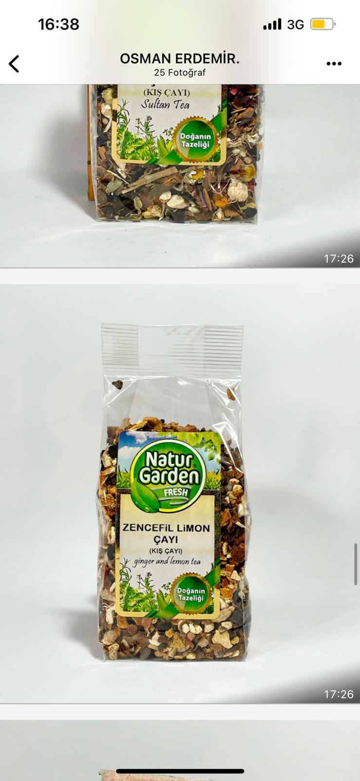 Natur Garden Zencefil Limon Çayı (Kış Çayı)
